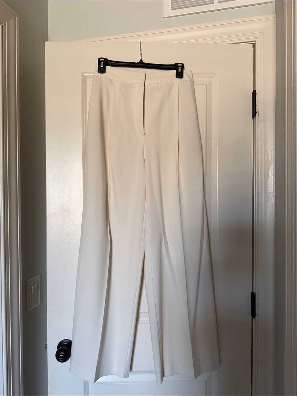 Zara Cream Wide-Leg Dress Pants